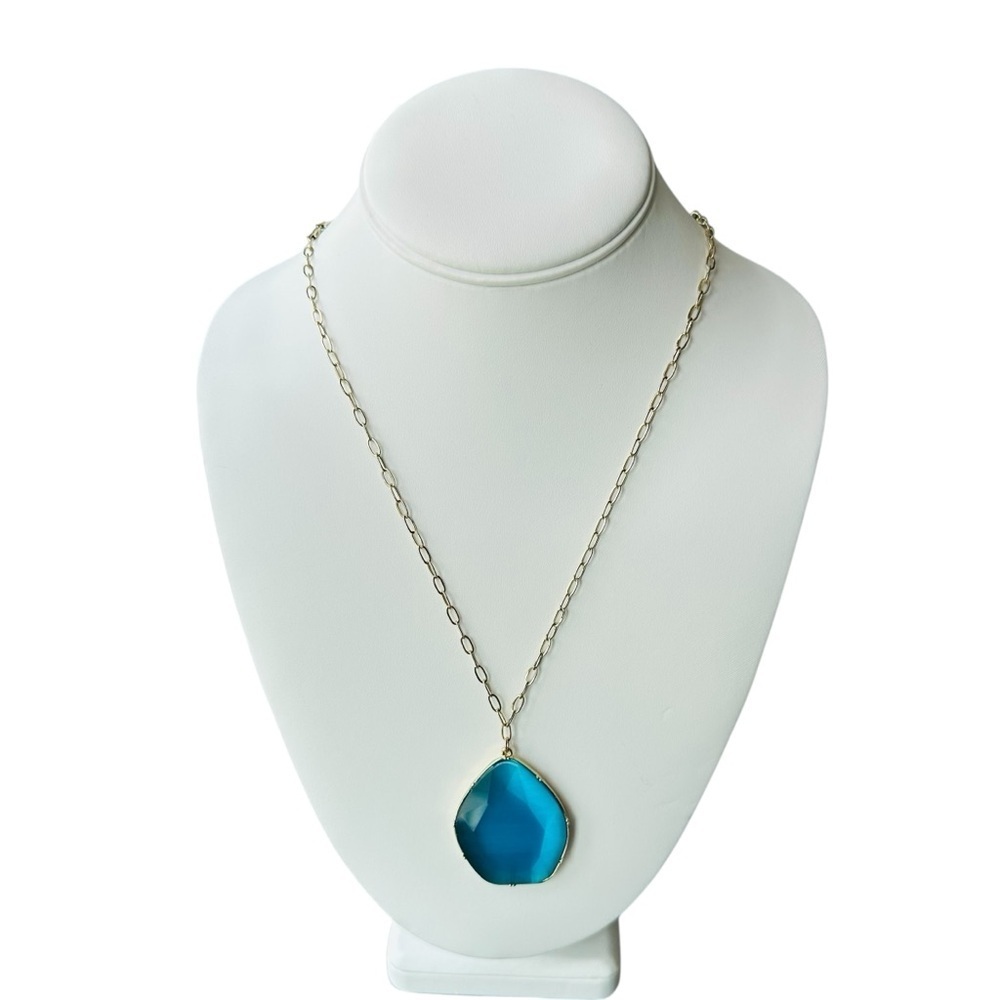 14th & Union Blue Silver Teardrop Necklace